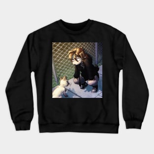 Dog Meets Cat Crewneck Sweatshirt